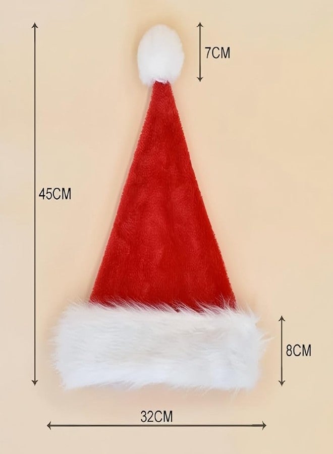 Lumadecor Santa Hat for Adults, Comfort Velvet Christmas Hat, Xmas Party Hat for Women Men, New Year Festival Supplies (Red) - Image 3